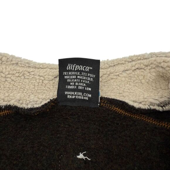 Kuhl Men's EUROPA Alfpaca Fleece Quarter Zip Espresso Brown Large - Picture 10 of 12